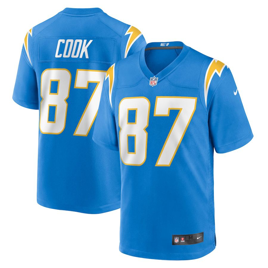 Men Los Angeles Chargers 87 Jared Cook Nike Powder Blue Game Player NFL Jersey